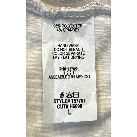 LIVE IN THE MOMENT Floral Print Cropped Tee Peasant Square Neck L Y2k Delicate - Picture 8 of 8